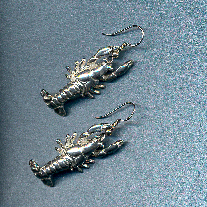 Lobster Earrings Large