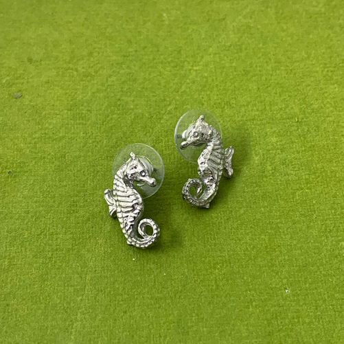 Seahorse Small Earrings, Post