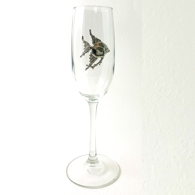 Champagne Flute Tropical Fish