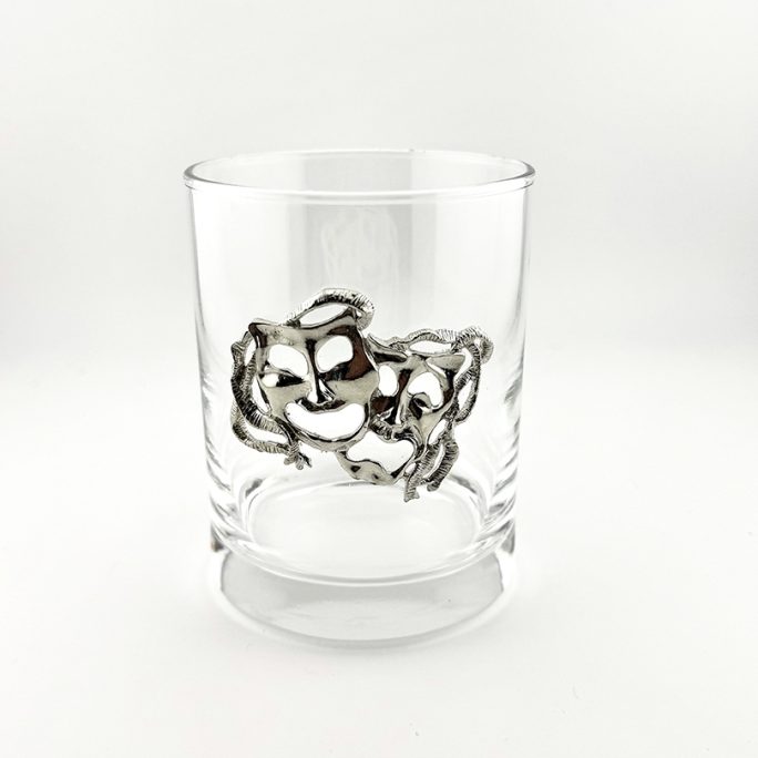 New Mardi Gras Mask Glass