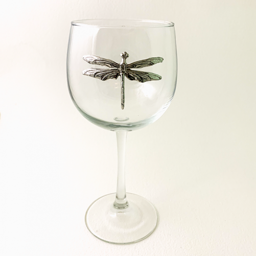 Dragonfly Red Wine Glass