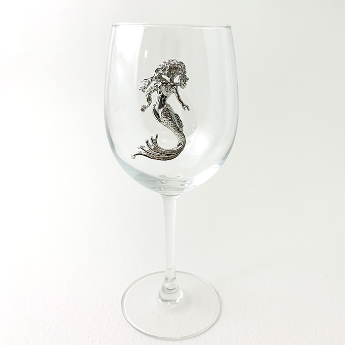 White Wine Glass Mermaid