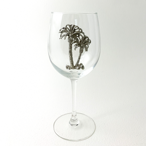 Palm Tree White Wine Glass