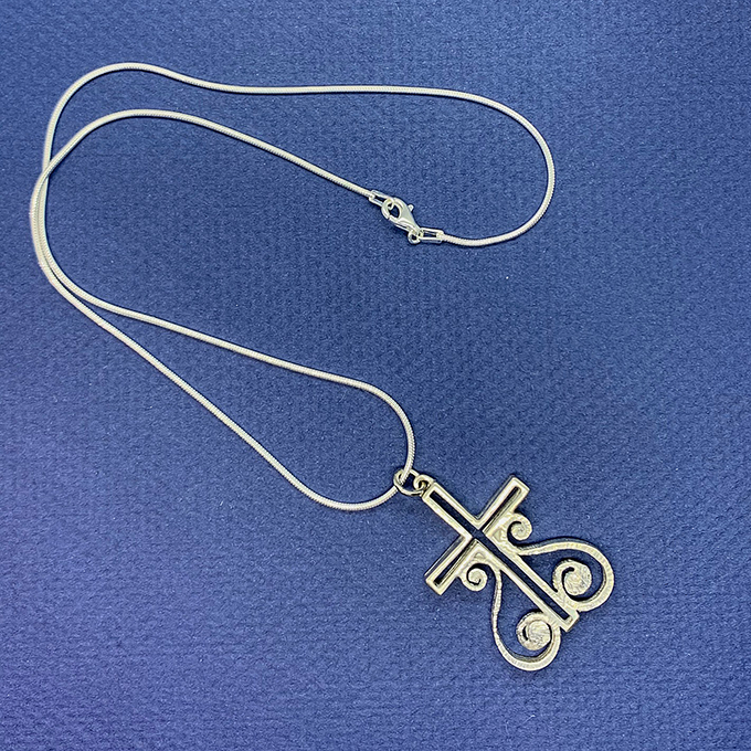 St Louis Cemetery Cross Necklace