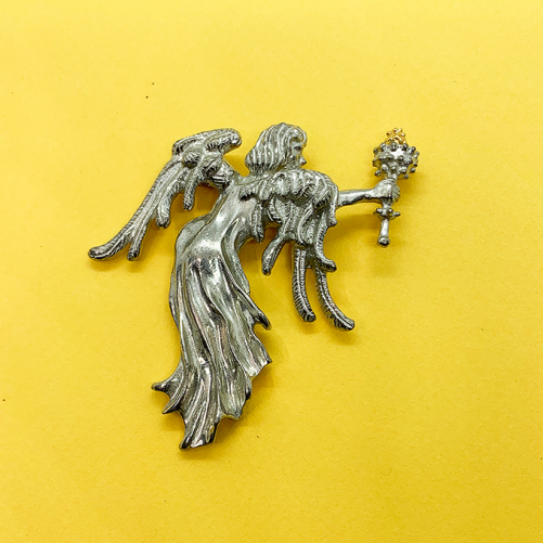 Angel with Torch Pin/ Pendant