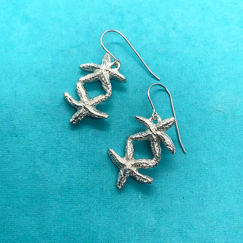 Starfish Duo Earrings, wire