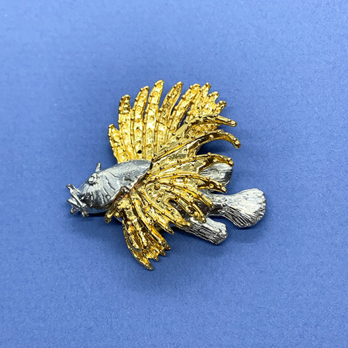 Lion fish 2 tone Pin/ Pendant