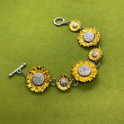 sunflower link bracelet