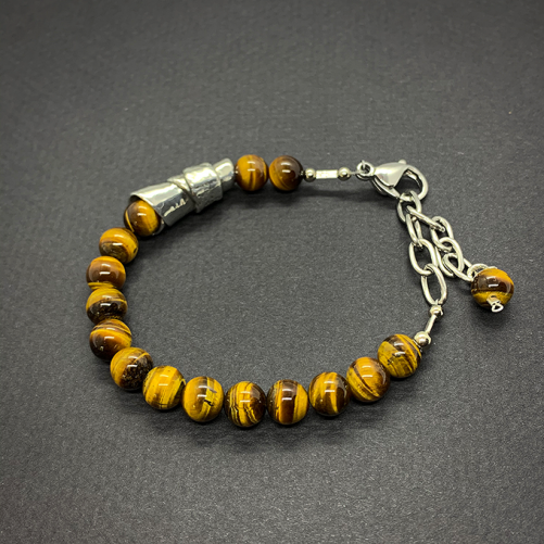 the message bracelet with tiger eye stone